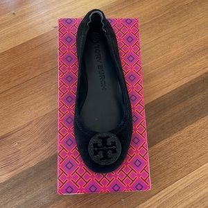 NWT- Black suede Tory Burch flats